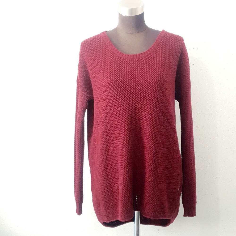 Millau Maroon Open Back Sweater